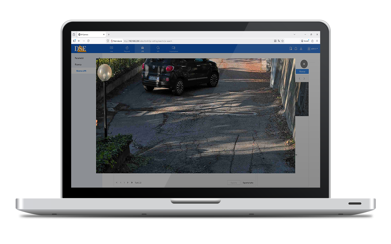 Controllo telecamera IP da browser
